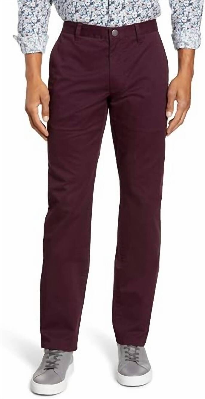 NEW BONOBOS slim stretch washed chino pants in plum